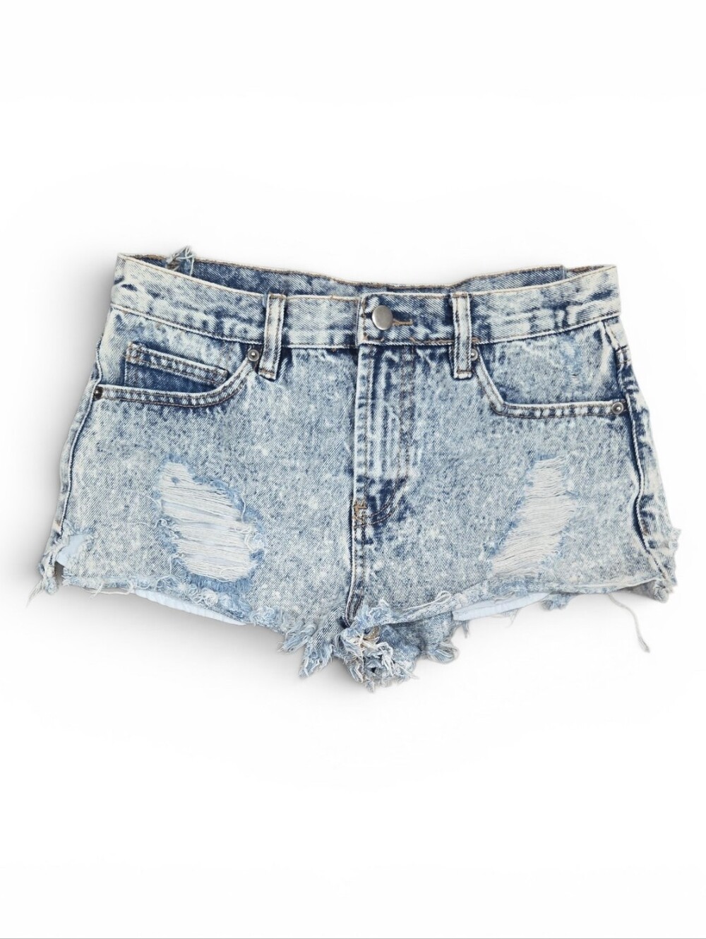 Forever 21 Distressed Acid Washed Denim Shorts Size 26